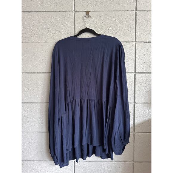 NWT Women's Torrid Lace Inset Bohemian V Neck Flowy Blouse size 3X Artsy - Picture 5 of 5